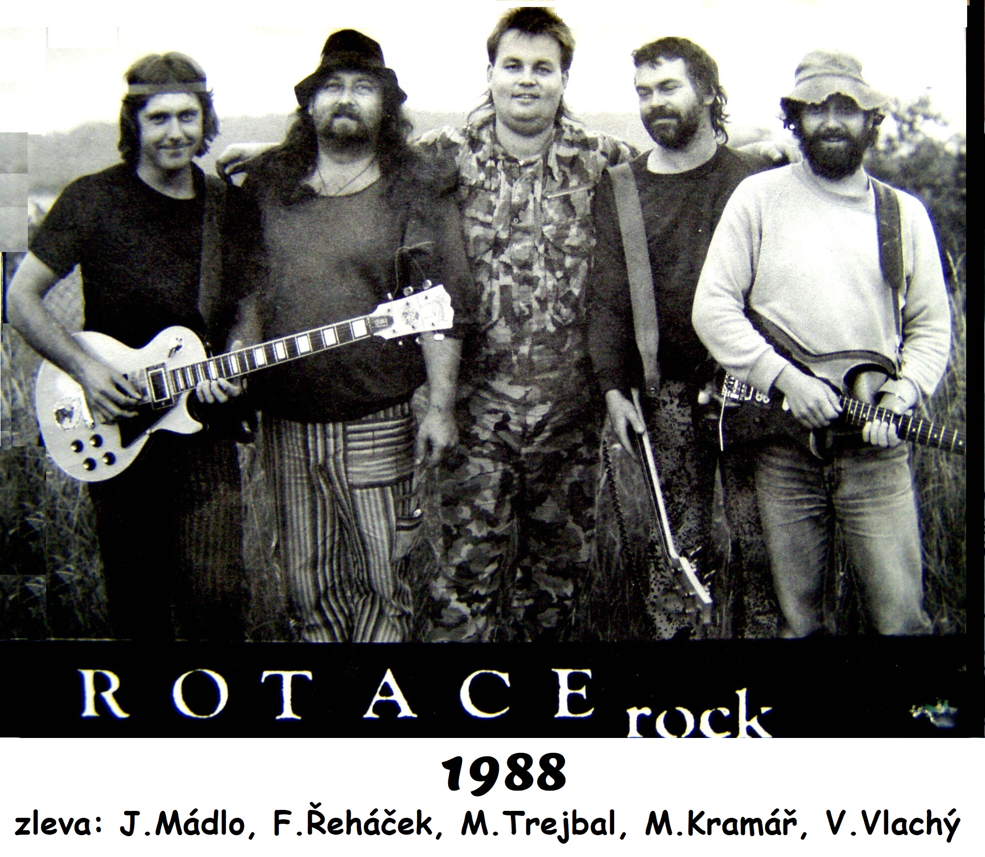 4. ROTACE 1988 (zleva J. Madlo, F. Rehacek, M. Trejbal, M. Kramar, V. Vlachy)