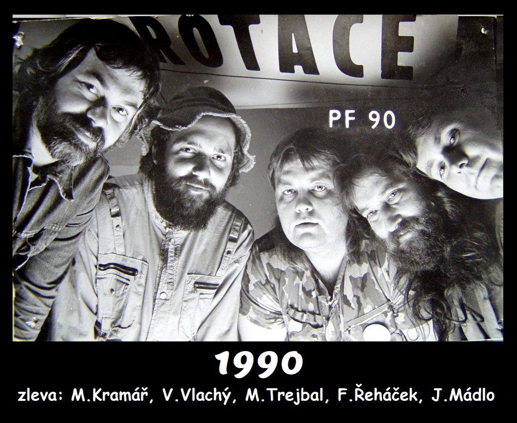 8. ROTACE PF 1990 (zleva M. Kramar, V. Vlachy, M. Trejbal, F. Rehacek, J. Madlo)