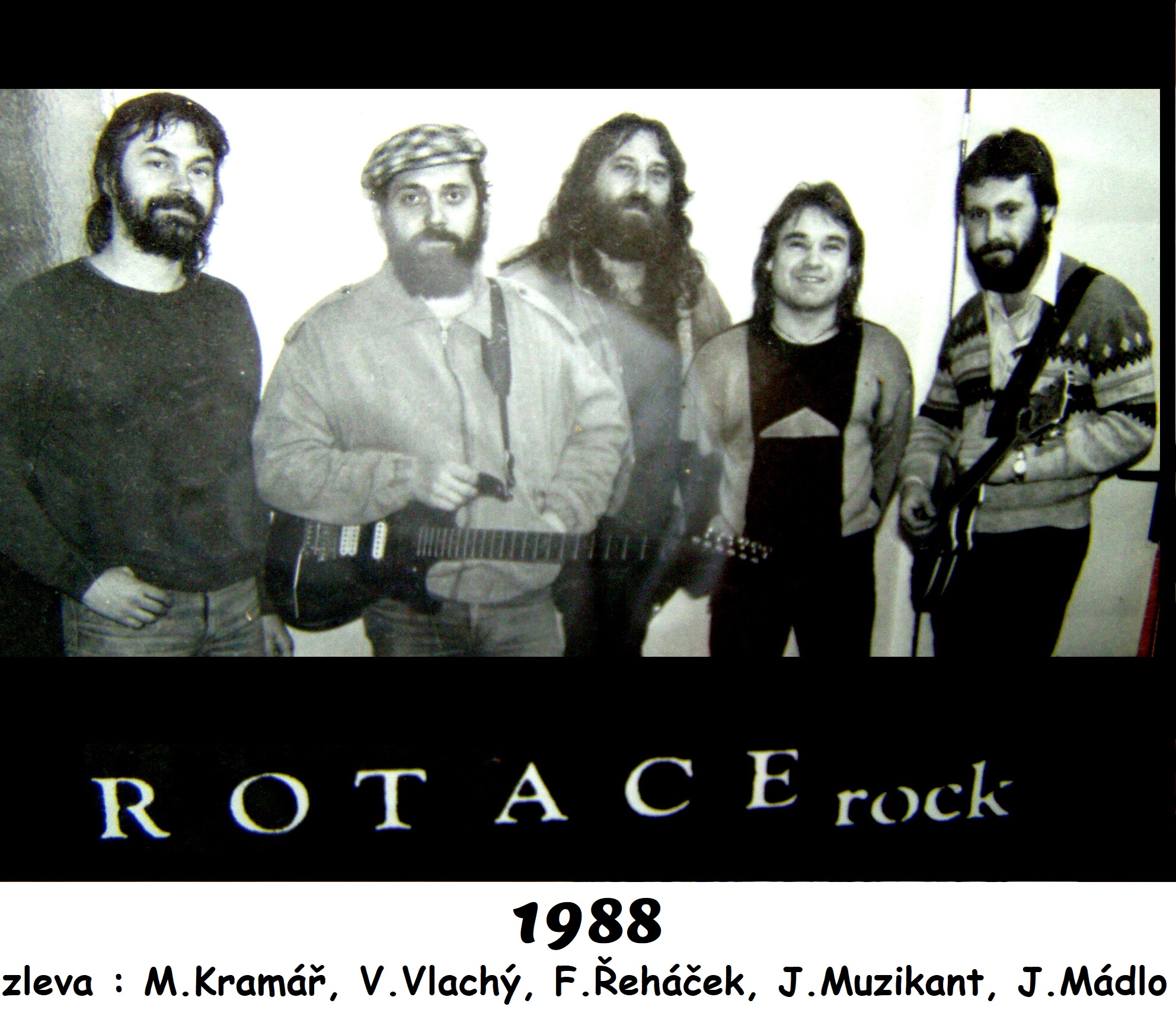 5. ROTACE 1988 (zleva M. Kramar, V. Vlachy, F. Rehacek, J. Muzikant, J. Madlo)