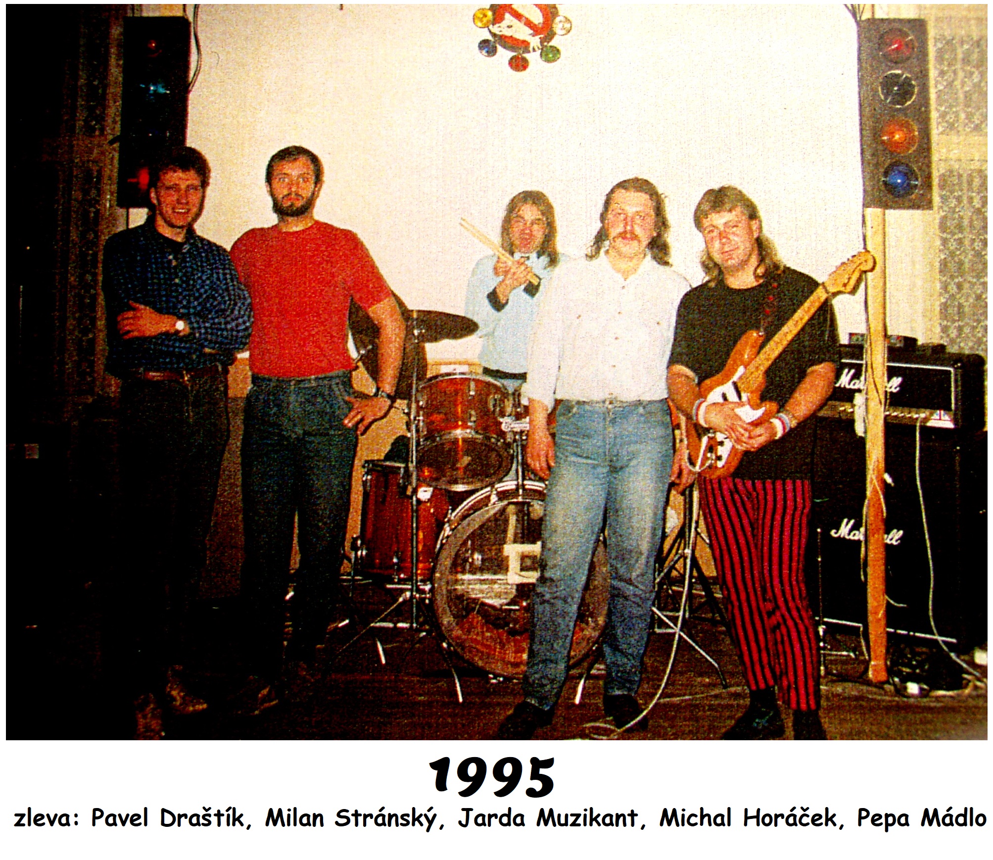 11.  ROTACE 1995 (zleva Pavel Drastik, Milan Stransky, Jarda Muzikant, Michal Horacek, Pepa Madlo)